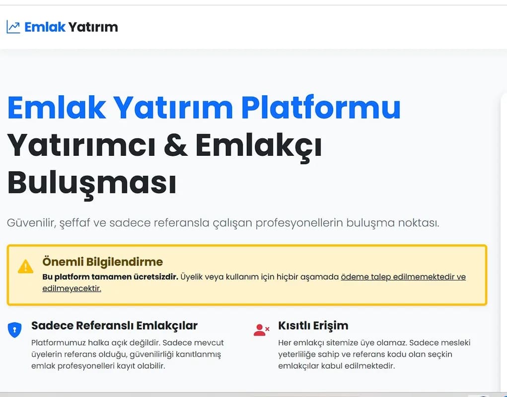 Emlak Yatırım Platformu